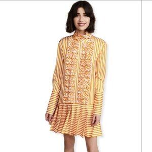 Maggie Marilyn Orange & White Striped Live A Little Dress Size US 8
